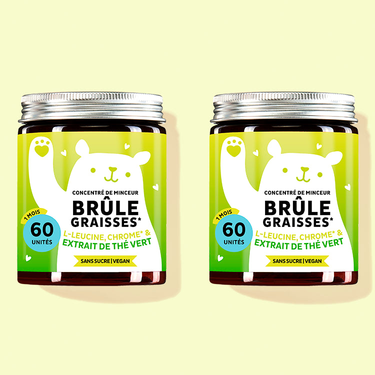 2 mois de cure de Concentré de minceur - brûle graisses Vitamins avec chrome et extraits de thé vert de Bears with Benefits pour brûler les graisses.