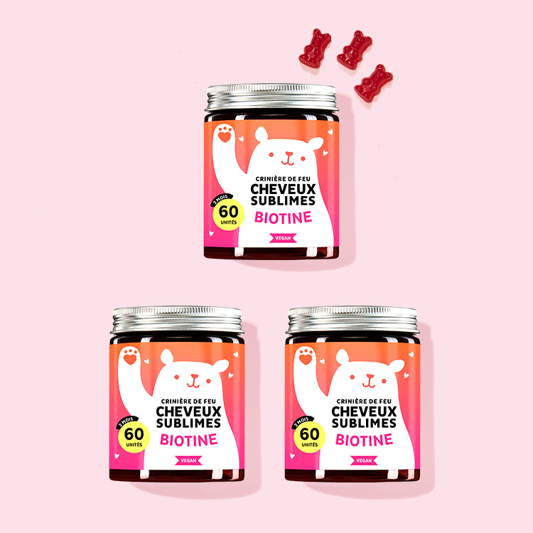 Traitement de 6 mois de vitamines Cheveux sublimes - avec biotine de Bears with Benefits.