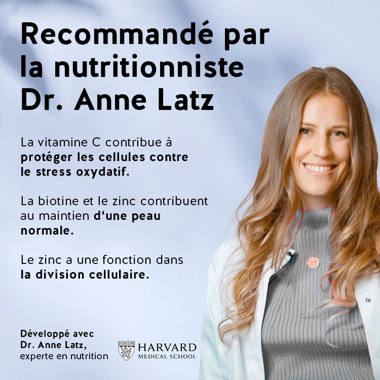 Le produit « Faites Peau Neuve » recommandé par la nutritionniste Dr. Anne Latz.