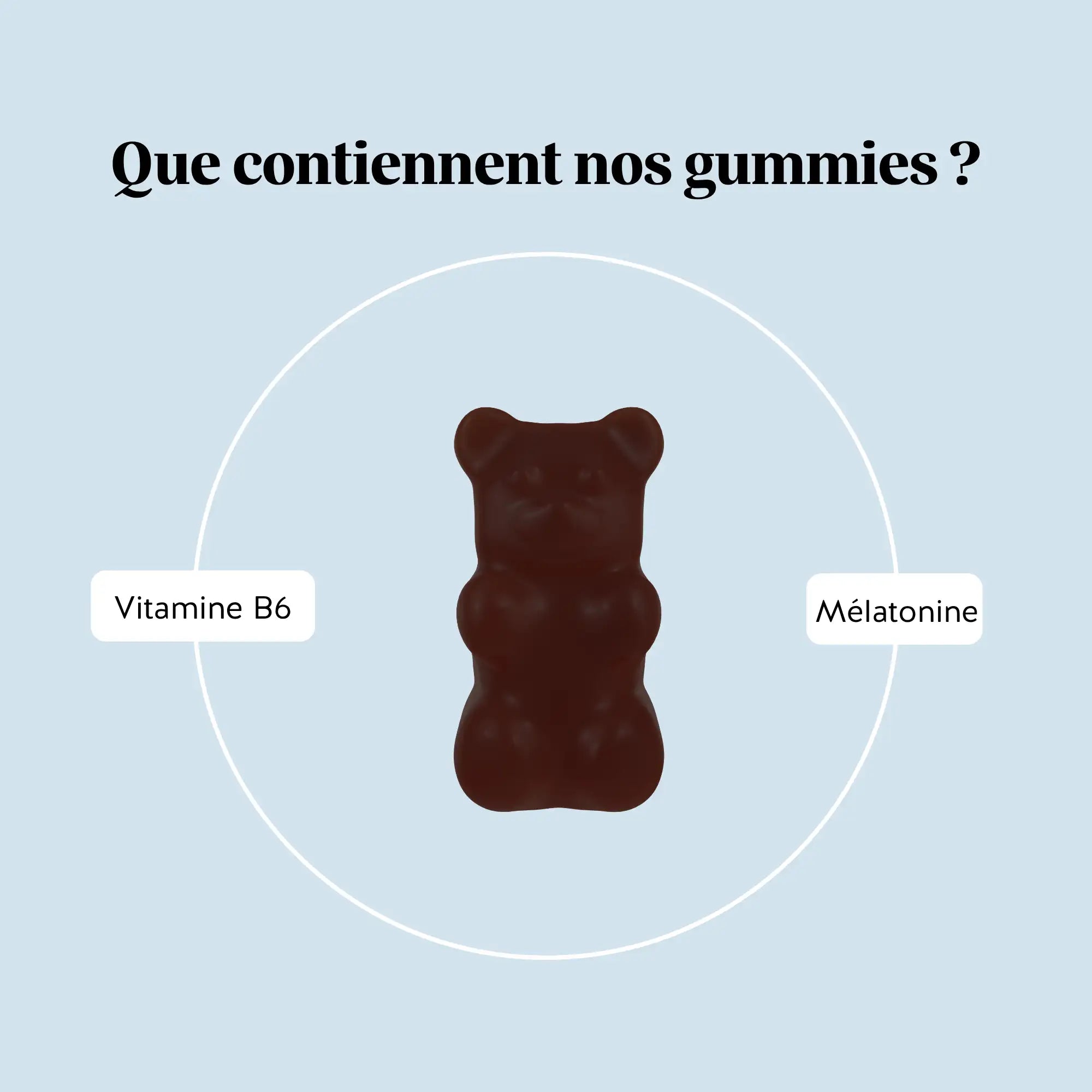 Gummy L’attrape-rêves Sommeil avec mélatonine et vitamine B6, gummies sans sucre et vegan l Bears with Benefits.