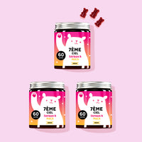 Les vitamines 7 Ème Ciel de Bears with Benefits, avec maca et safran, en cure de 2 mois.