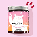 Une boîte de Mama Bear Post-Natal Vitamins avec fer et sélénium de Bears with Benefits pour toutes les nouvelles mamans
