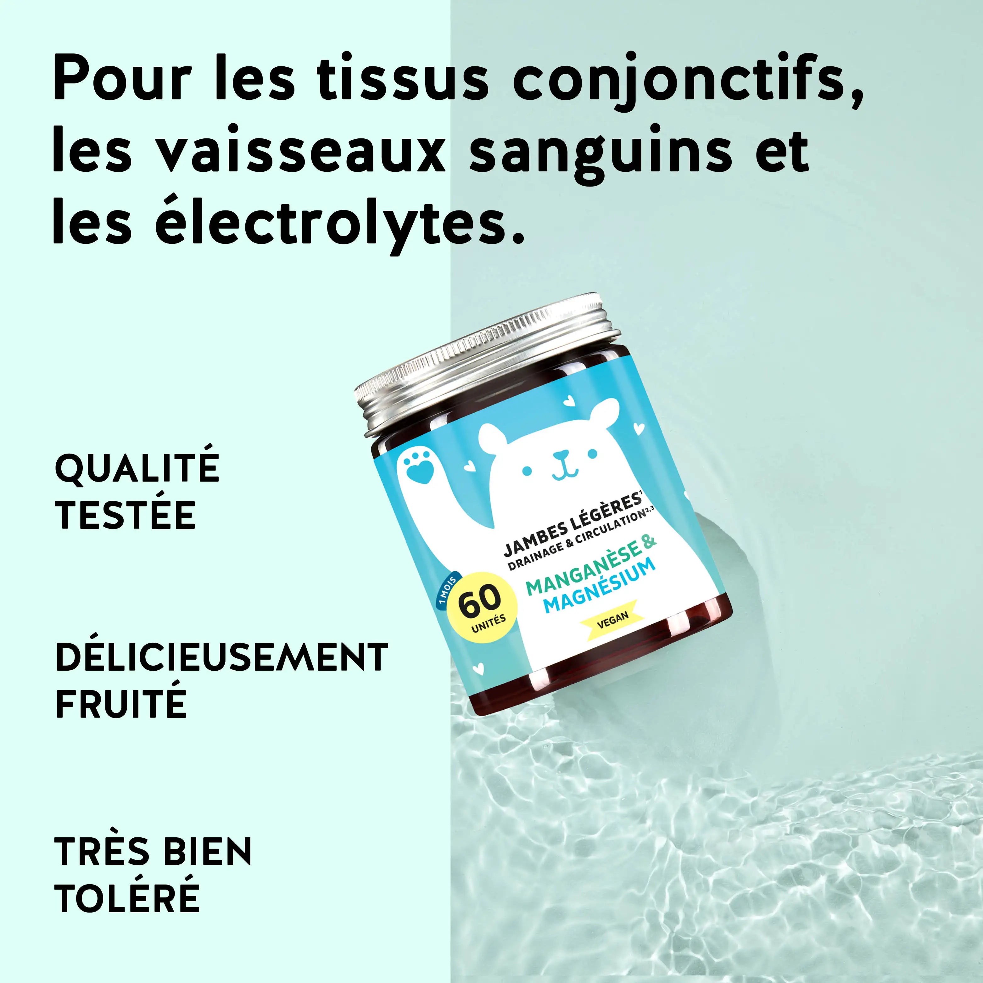 Avantages du produit Jambes Légères Drainage & Circulation. De Bears with Benefits