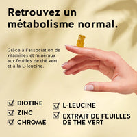 Voici comment agissent les vitamines Concentré de minceur - brûle-graisses : Le chrome et la biotine contribuent à un métabolisme normal des macronutriments, le chrome contribue au maintien d'une glycémie normale et le zinc contribue à un métabolisme acido-basique normal et à un métabolisme normal des acides gras.