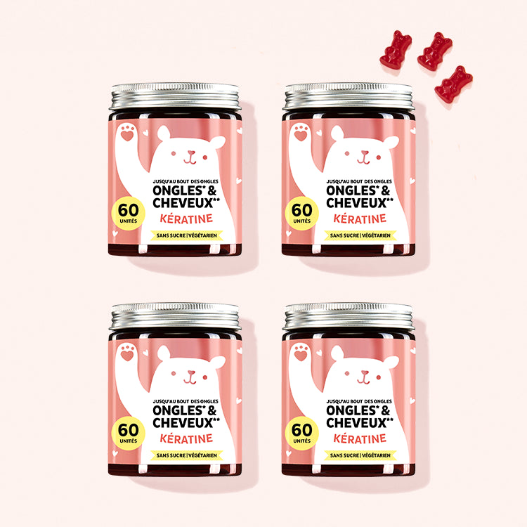 La Vitamine pour ongles et cheveux You Nailed it à la kératine de Bears with Benefits en 2 mois.