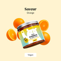 Bears with Benefits Pour Digérer le Quotidien – arôme naturel d'orange, sans sucre et vegan, 45 oursons.