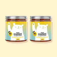 Bears with Benefits Pour Digérer le Quotidien – lot de 2 gummies vegan à la bromélaïne et à l'inuline pour la digestion, 180 oursons (2 x 90) arôme orange.