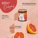 Ces ingrédients et nutriments se trouvent dans les vitamines Beach Guard Sun de Bears with Benefits : vitamine E, vitamine C, red orange complex.