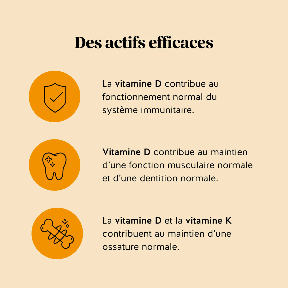 Bears with Benefits Sous le Soleil – les vitamines D et K contribuent au maintien d'une ossature normale, la vitamine D au maintien d'une dentition normale.