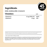 Bears with Benefits Sous le Soleil – avec de la vitamine D3 (1000 UI) et de la vitamine K2.