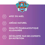 Sur cette photo sont représentés les bienfaits du produit Immun Power Paws avec baies de sureau pour enfants de Bears with Benefits. Avec du miel, arôme naturel, qualité allemande en pharmacie et développé par des experts en nutrition.