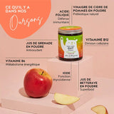 Ces ingrédients et nutriments se trouvent dans les vitamines Trust Your Gut de Bears with Benefits : Vinaigre de cidre, acide folique, iode, vitamine B6 et vitamine B12.