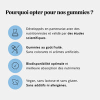 Avantages des gummies calcium : développés avec nutritionnistes, goût fruité, vegan, biodisponibilité optimale l Bears with Benefits