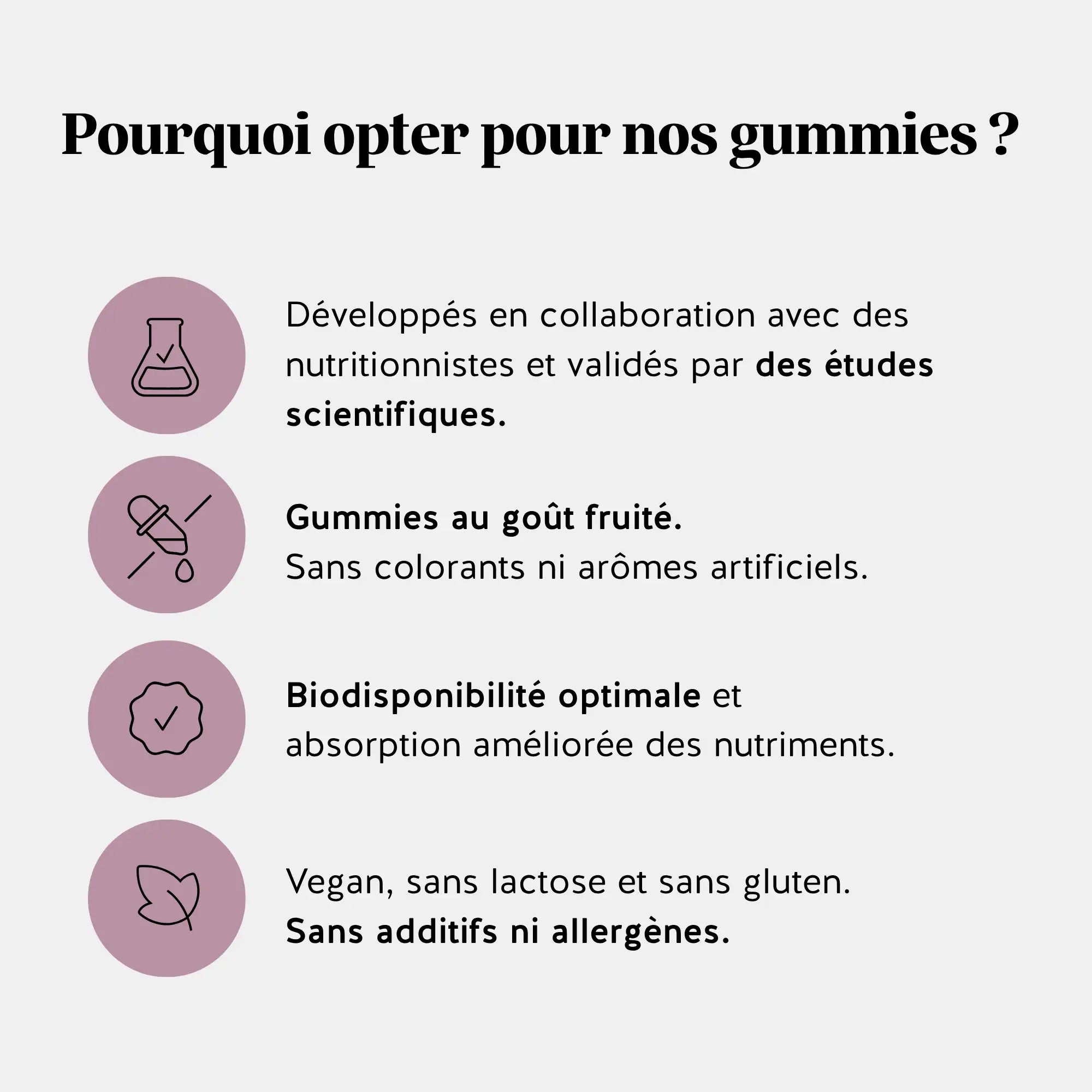 Avantages des gummies magnésium : développés avec nutritionnistes, goût fruité, vegan, biodisponibilité optimale l Bears with Benefits