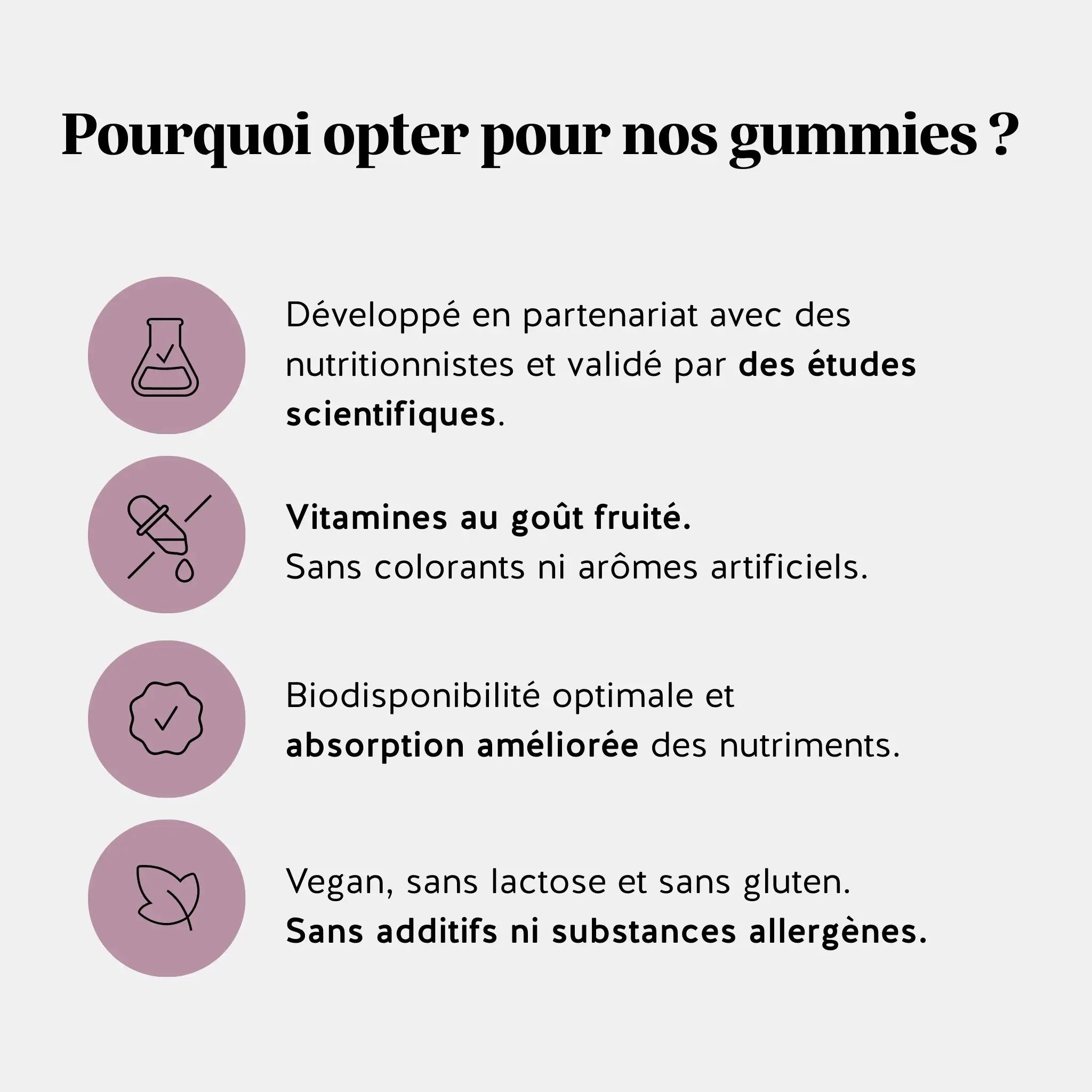 Avantages des gummies magnésium : développés avec nutritionnistes, goût fruité, vegan, biodisponibilité optimale l Bears with Benefits