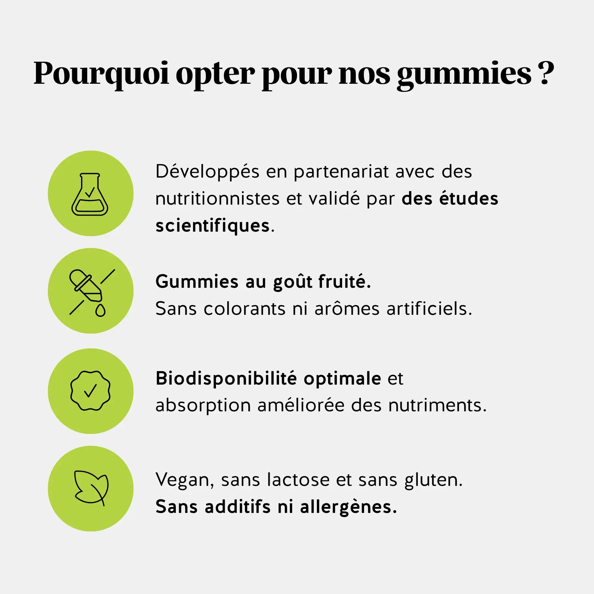 Avantages des gummies zinc : développés avec nutritionnistes, goût fruité, vegan, biodisponibilité optimale l Bears with Benefits