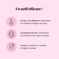 Actifs reconnus pour la beauté – la biotine, le zinc et le sélénium contribuent au maintien de cheveux, peau et ongles normaux l Bears with Benefits