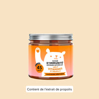 Boîte de 45 gummies Totem Immunité avec 7 vitamines et propolis, complément alimentaire vegan et sans sucre | Bears with Benefits