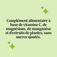 Bears with Benefits : présentation des gummies Jambes Légères Drainage et Circulation, complément alimentaire à base de vitamine C, de magnésium, de manganèse et d’extraits de plantes, sans sucres ajoutés.