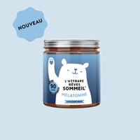 Boîte de gummies L’attrape-rêves Sommeil à la mélatonine et vitamine B6, sans sucre et vegan, format 90 unités pour favoriser l’endormissement l Bears with Benefits.