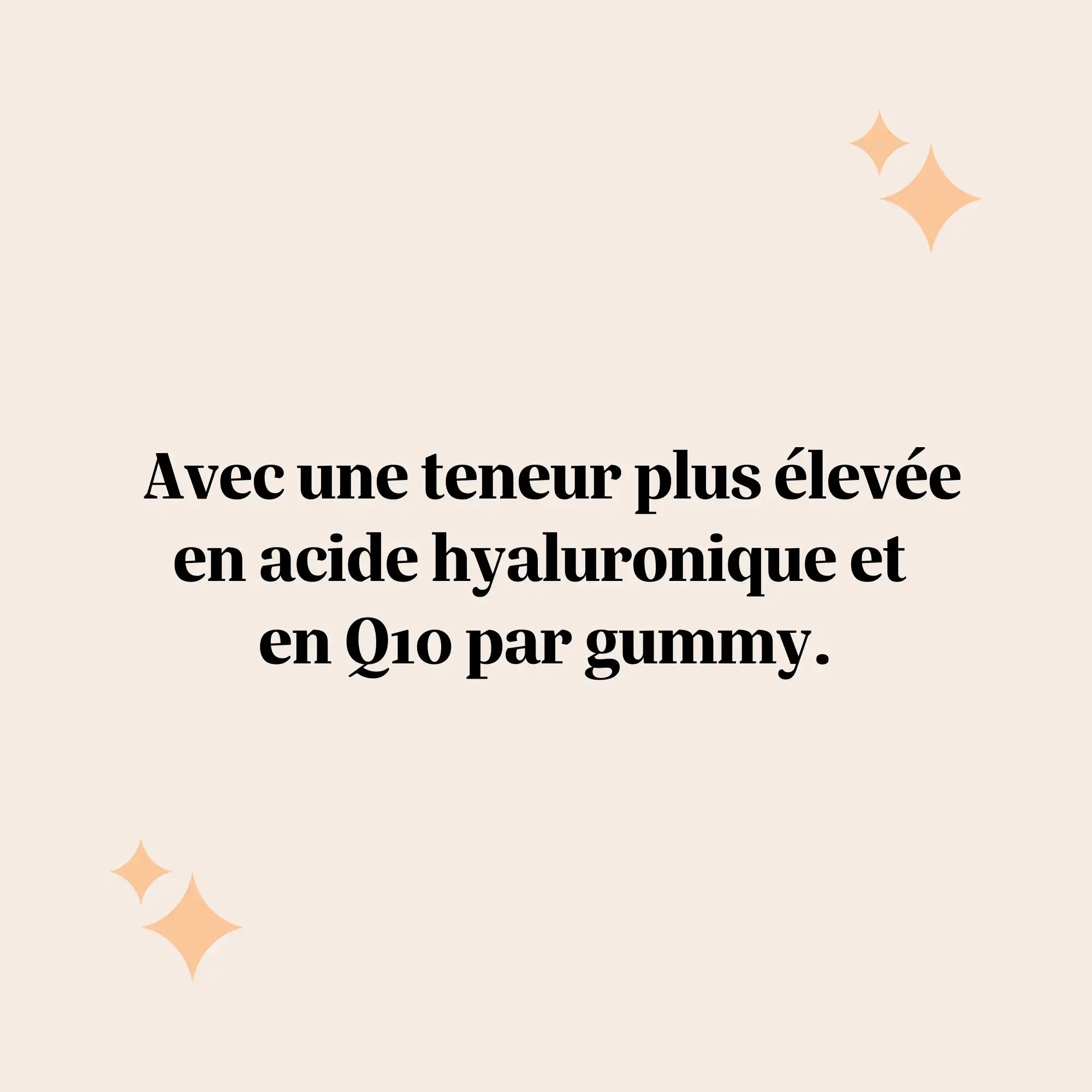 Teneur plus élevée en acide hyaluronique et en coenzyme Q10 par gummy. l Bears with Benefits